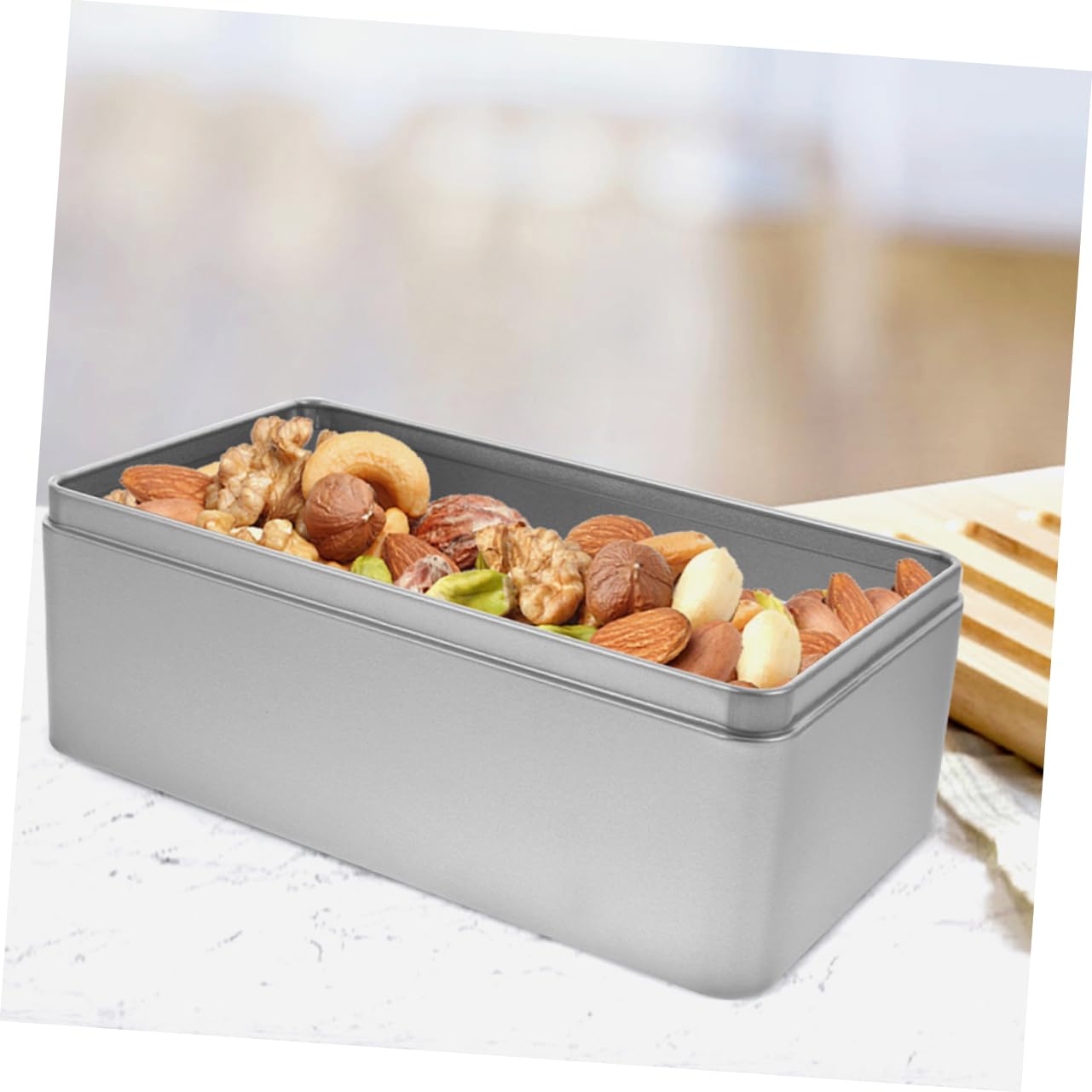 TOPBATHY 4piezas Cajas De Almacenamiento Rectangulares Para Té y Dulces De Contenedores Tapa Organizador De Comida Caja De Para Bodas y Fiestas