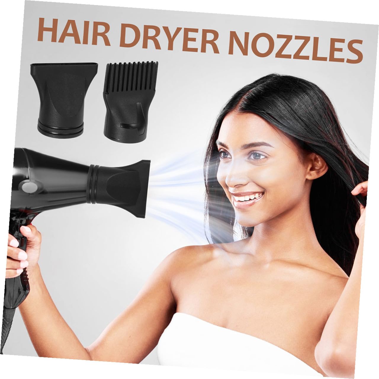 4pcs Universal Hair Dryer Diffuser Attachment Nozzle Set for Precise Hair Styling and Drying Lightweight Plastic Blow Dryer Accessories for Salon Use