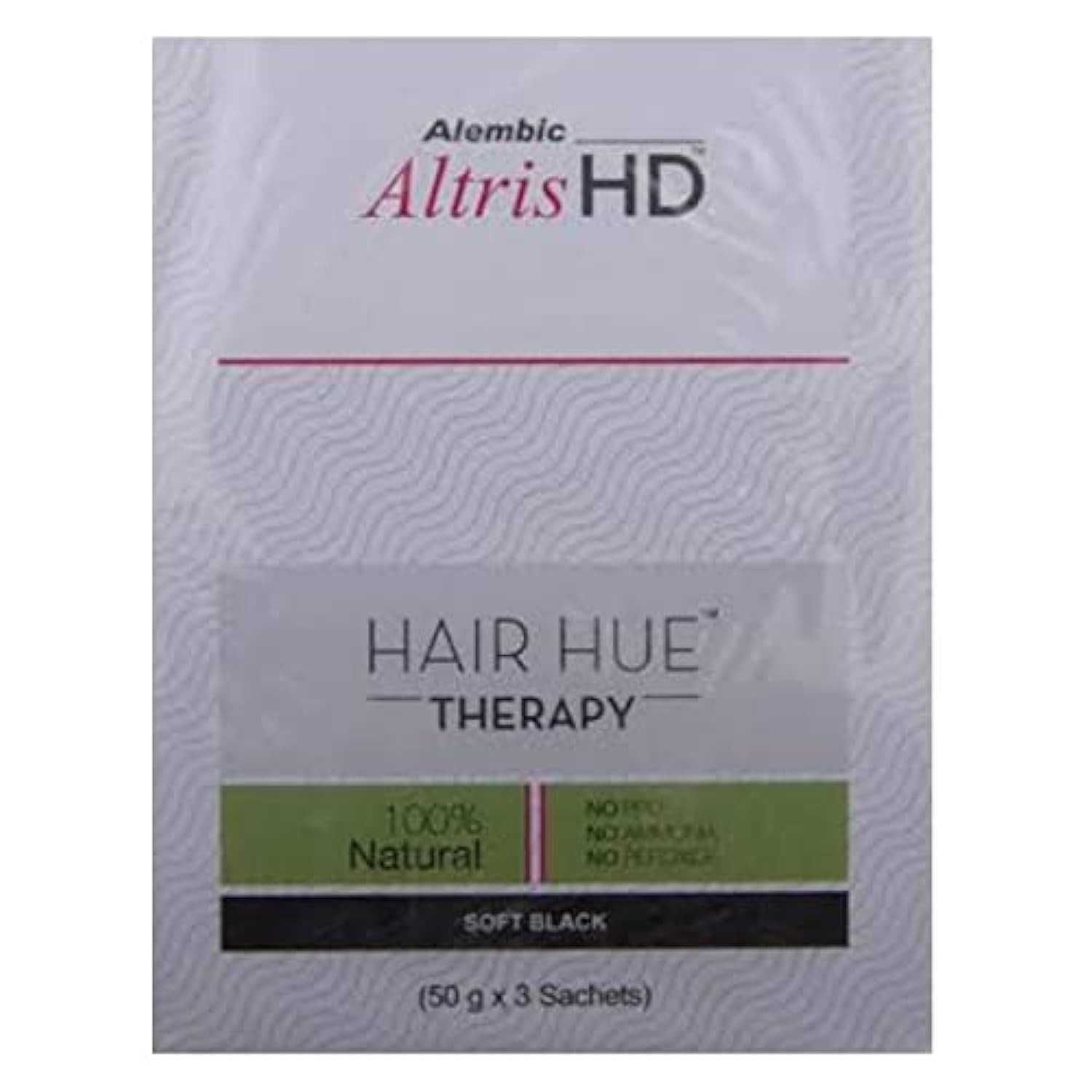 Gosit ALTRIS HD BLACK COLOUR Alembic Altris HD, Hair Hue Therapy Semi Permanent Hair Dye, 3 Sachets of 50g each - Soft Black