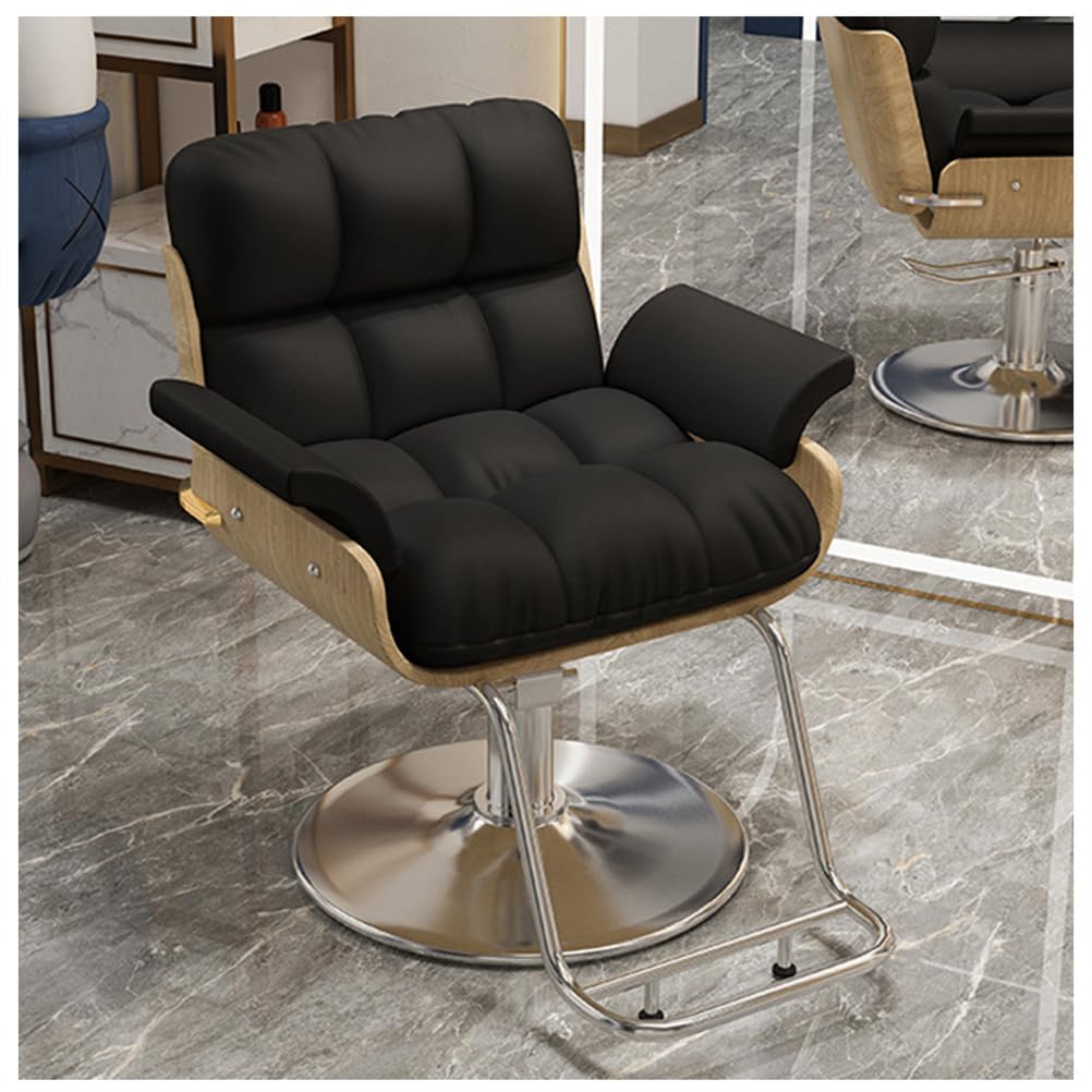 OZBMA Hydraulic Barber Chair 360° Swivel Salon for Hairdressers Spa & Tattoo Professionals Comfortable Black Styling Adjustable Height All Needs