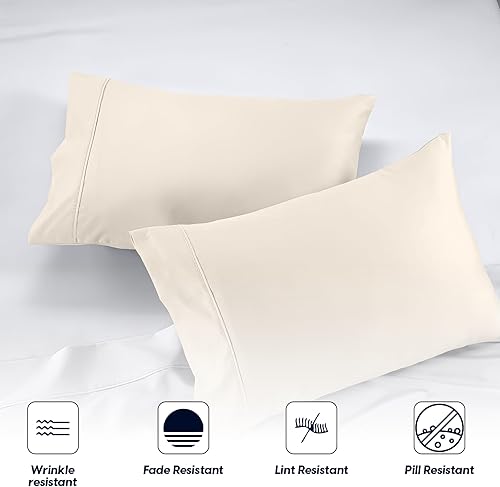 Miniatura 5 de SGI Bedding Funda de almohada de algodón egipcio de 1000 hilos, fundas de almohada tamaño King, 1000 unidades para cama tamaño King, fundas de