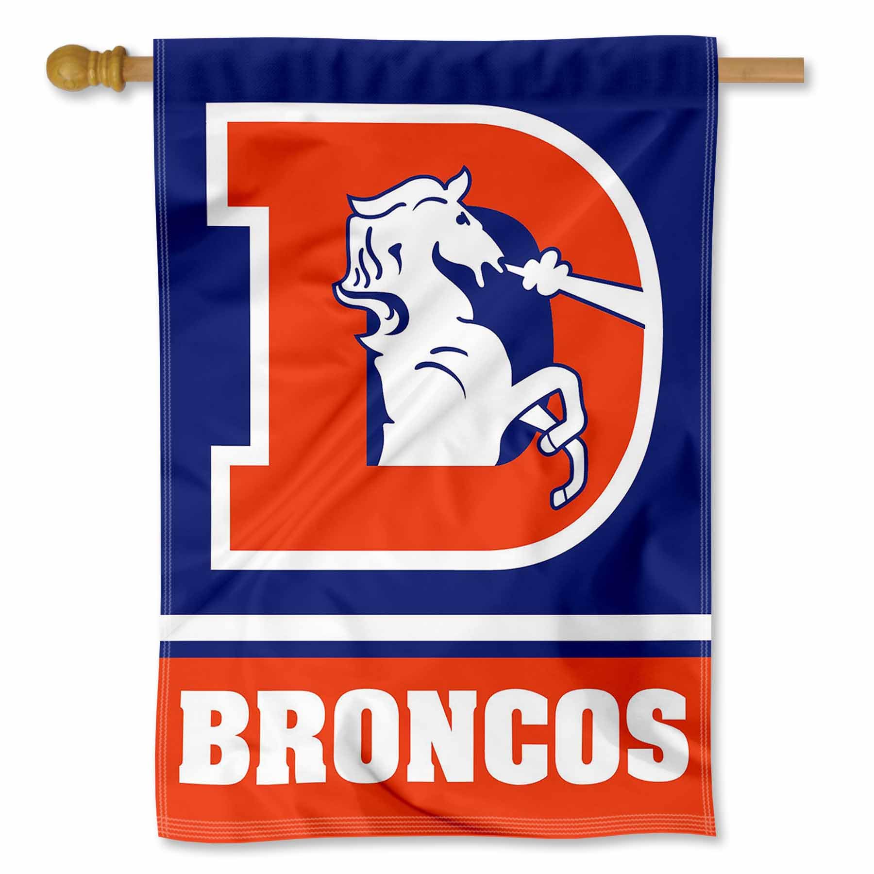 Drapeau Denver Broncos WinCraft vintage recto verso pour maison américaine