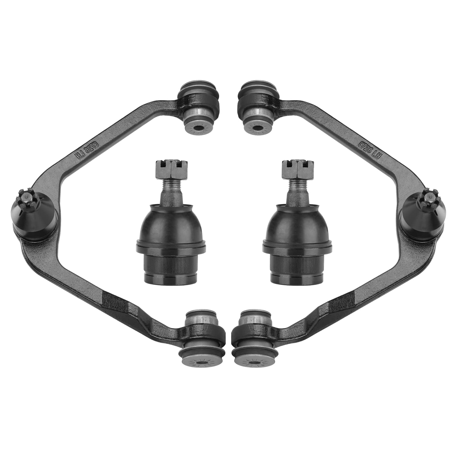 2WD Front Upper Control Arms Fit for Ford F150 Expedition 1997-2002, F250 1997-1999, Fit for Lincoln Blackwood 2002, Navigator 1998-2002, with Lower Ball Joints - 4pcs