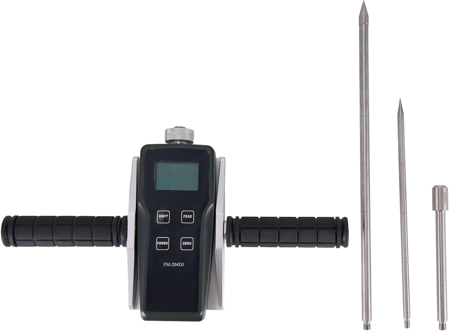 Digital Soil Penetrometer FM-204DJ Soil Compaction Tester Meter Gauge Ground Bearing Capacity Detector Test Tool (1.5V Batt Not Included)