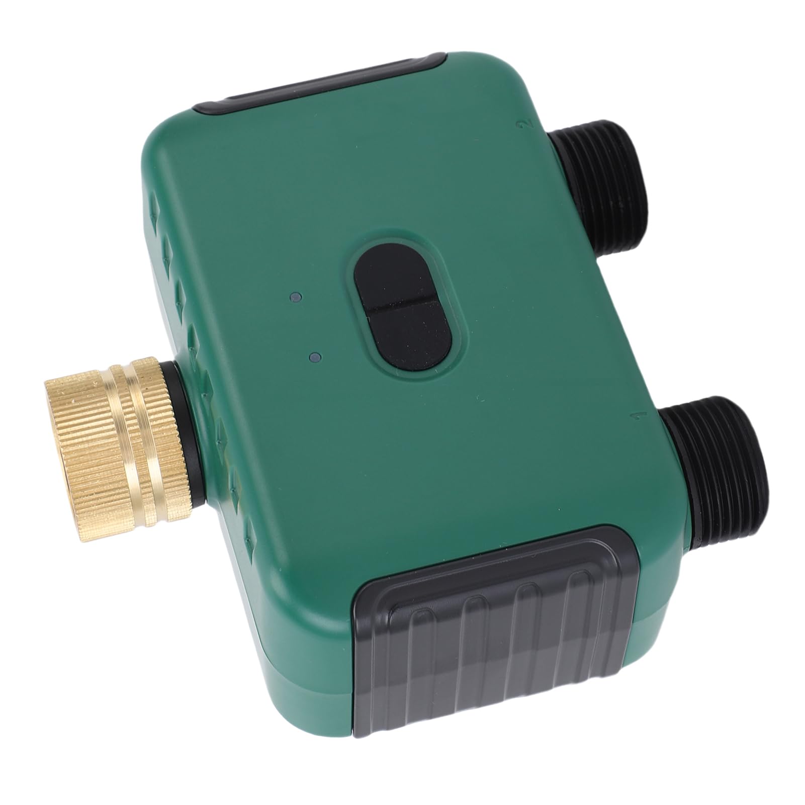 WALFRONT Controlador de Riego Digital a Prueba de Agua Temporizador de Manguera de Jardín, Material de Latón, Riego Temporizado con Salidas de Doble Zona para Césped y Jardín