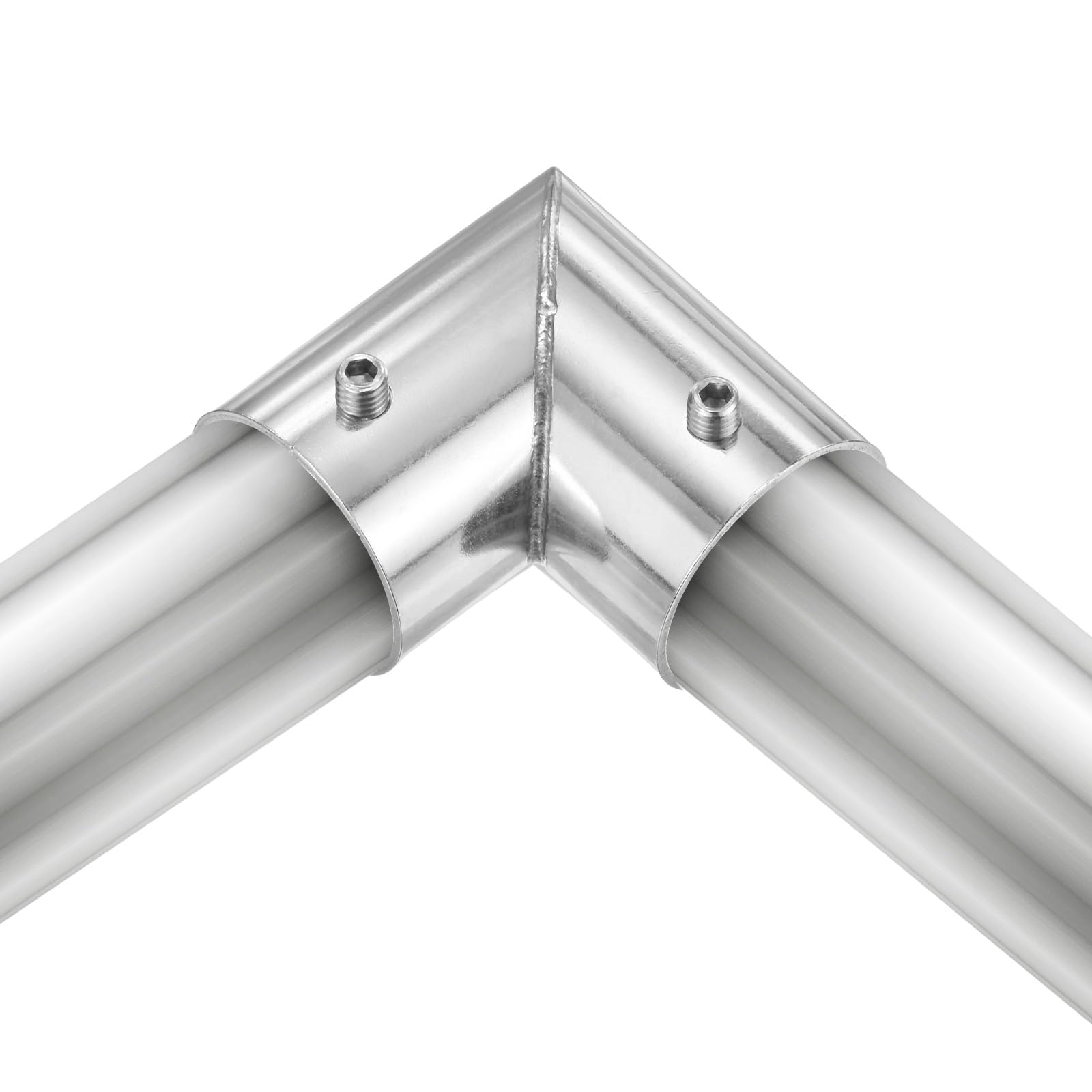 M METERXITY 4-Pack 90 Degree 2 Way Stainless Steel Pipe Connector, 1" or 25MM Pipe Fittings, Silver - Image 4