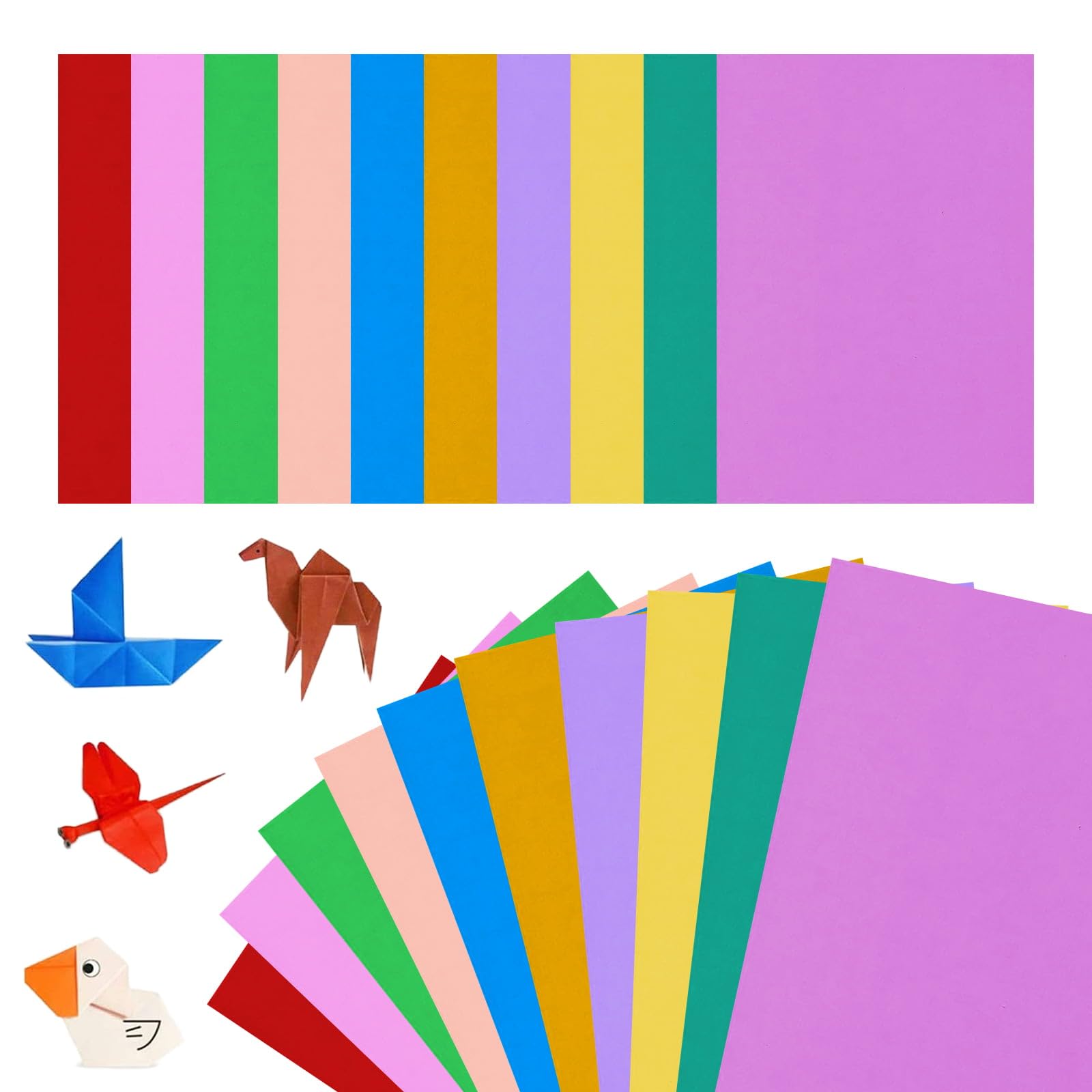 A4 Coloured Card Stock 230gsm Thick Multicoloured Card Paper Vibrant Colors Cardstock for Crafting Scrapbooking DIY Art School Projects Office Printing & Creative Decor, 10 Colors 50 Sheets