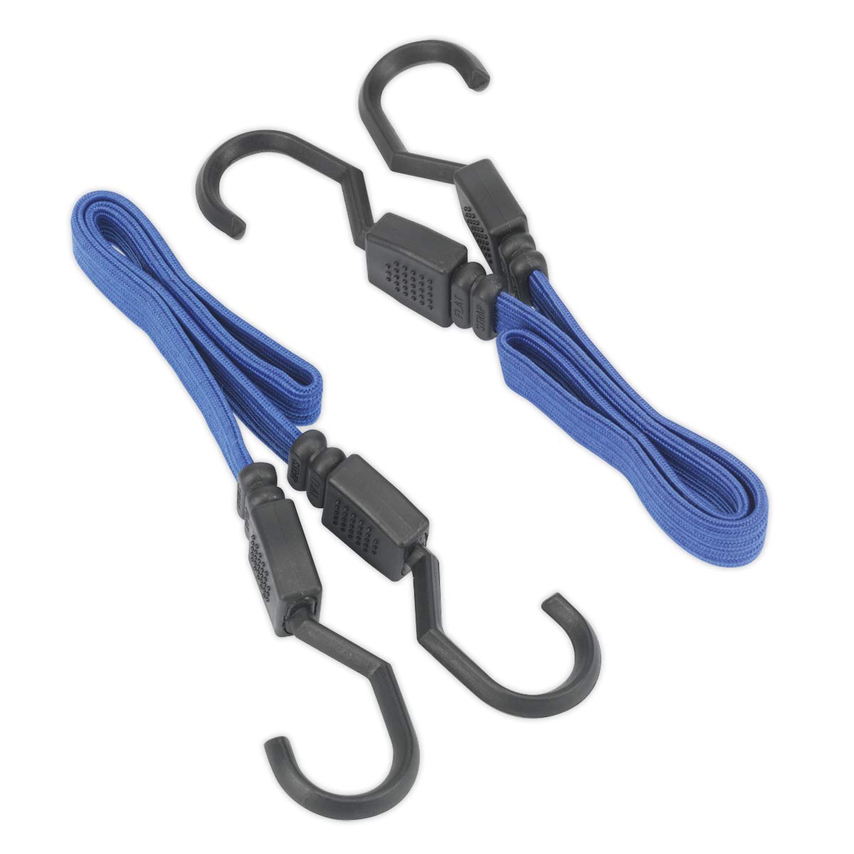 Sealey Bcs15 460Mm Flat Bungee Cord Set 2Pc