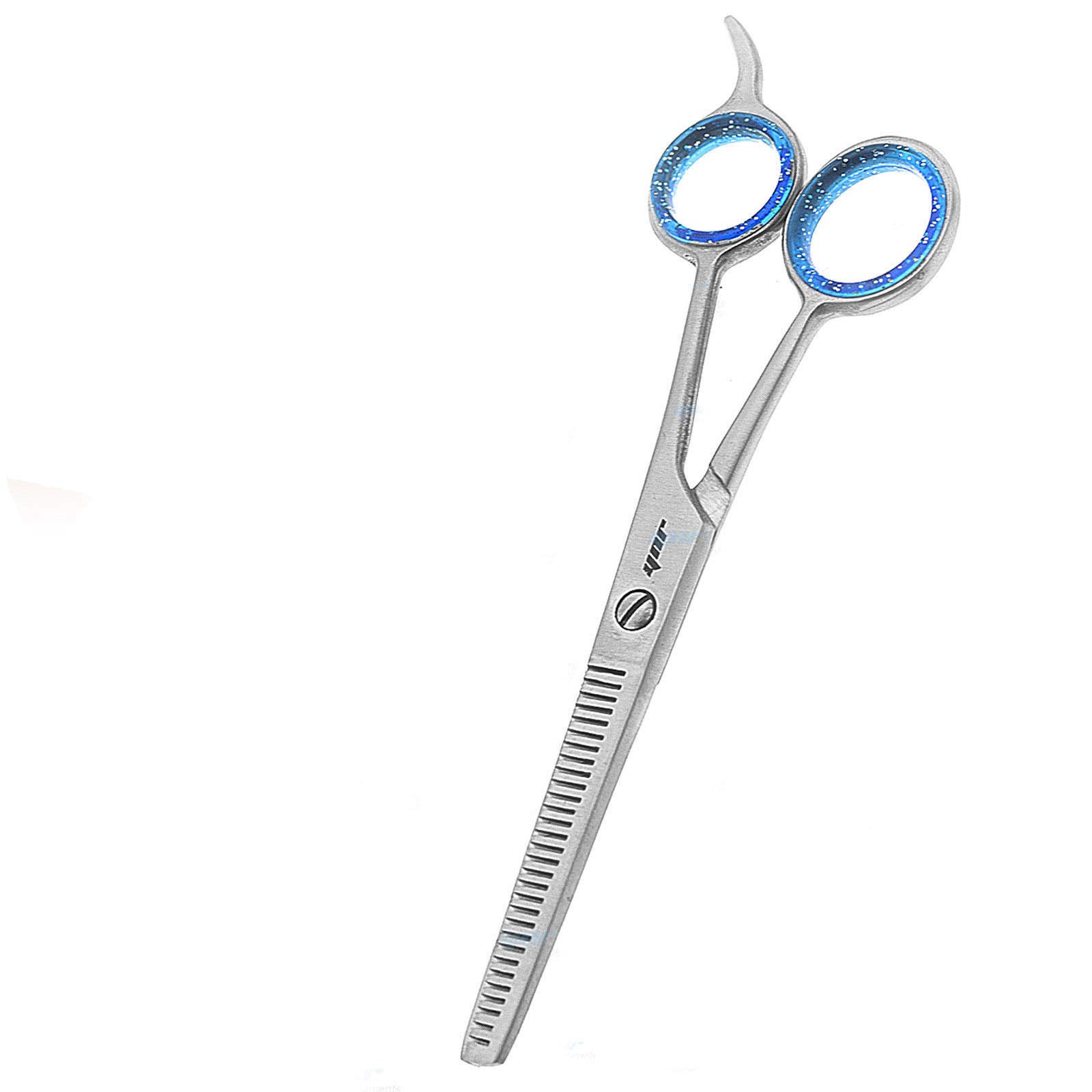 YNR Hairdressing scissor Hair Scissor for Professional Hairdressers 6 Inch length and Stainless Steel Hair Cutting Shears with Leather Pouch - For Salon Barbers, Men, Women, Adults (Thinning 5.5