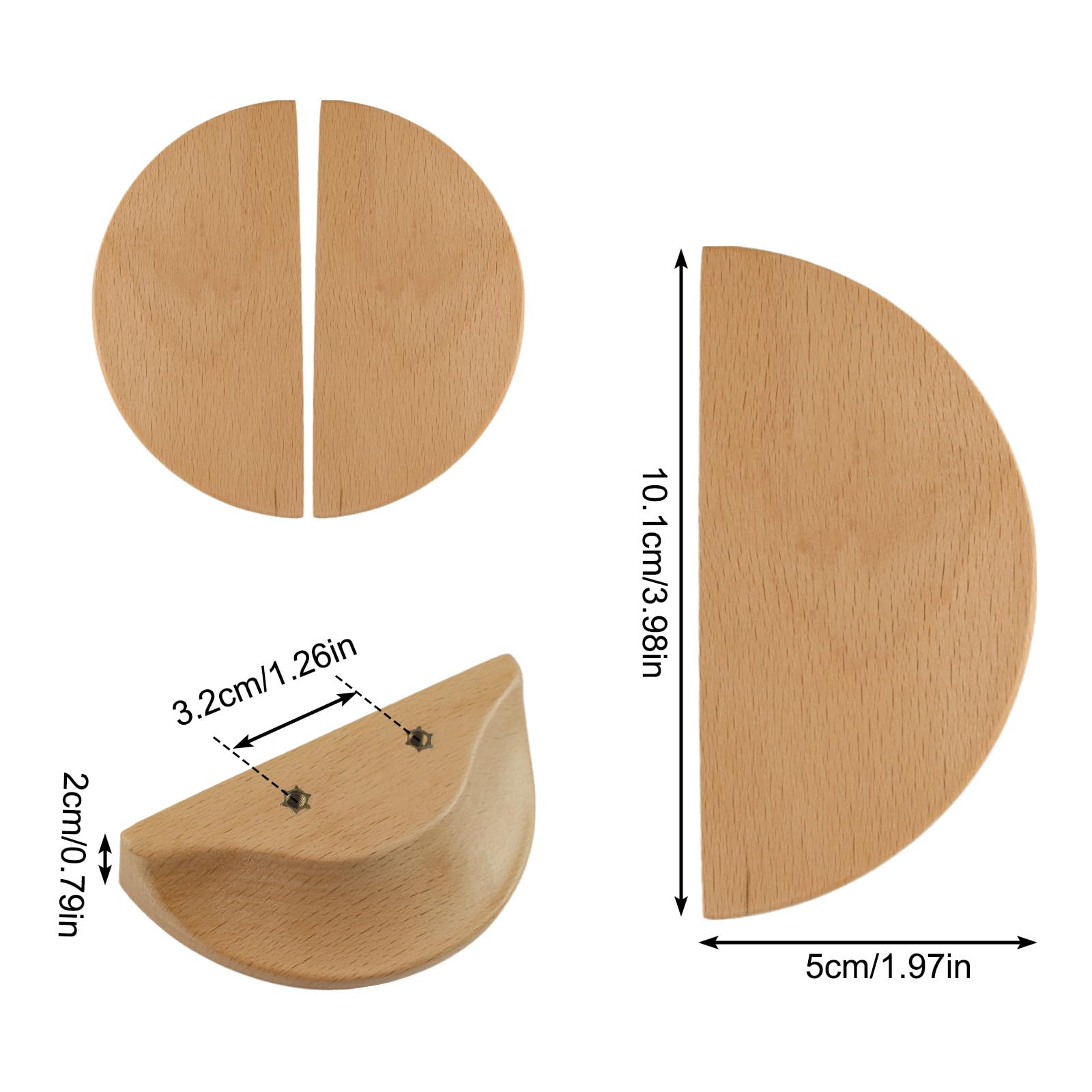 MOROBOR 100mm Half Moon Drawer Handles - Image 2