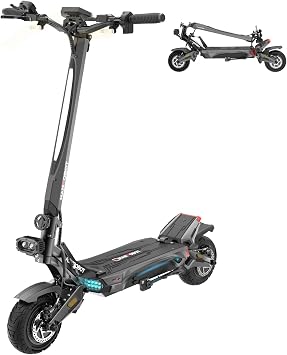 NANROBOT Electric Scooter for Adults 50MPH 3000W Dual Motor Up to 90 Miles Range Foldable Road E Scooter with Dual Fast Chargers Front Turn Signals 10 Inch Tires UL2272 Certified