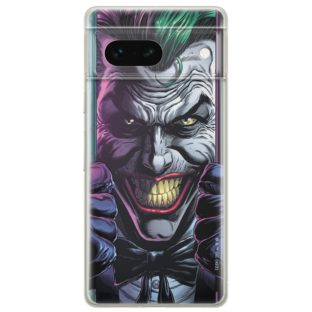 ERT GROUP mobile phone case for Google PIXEL 7 original and officially Licensed DC pattern Joker 015 optimally adapted to the shape of the mobile phone, case made of TPU