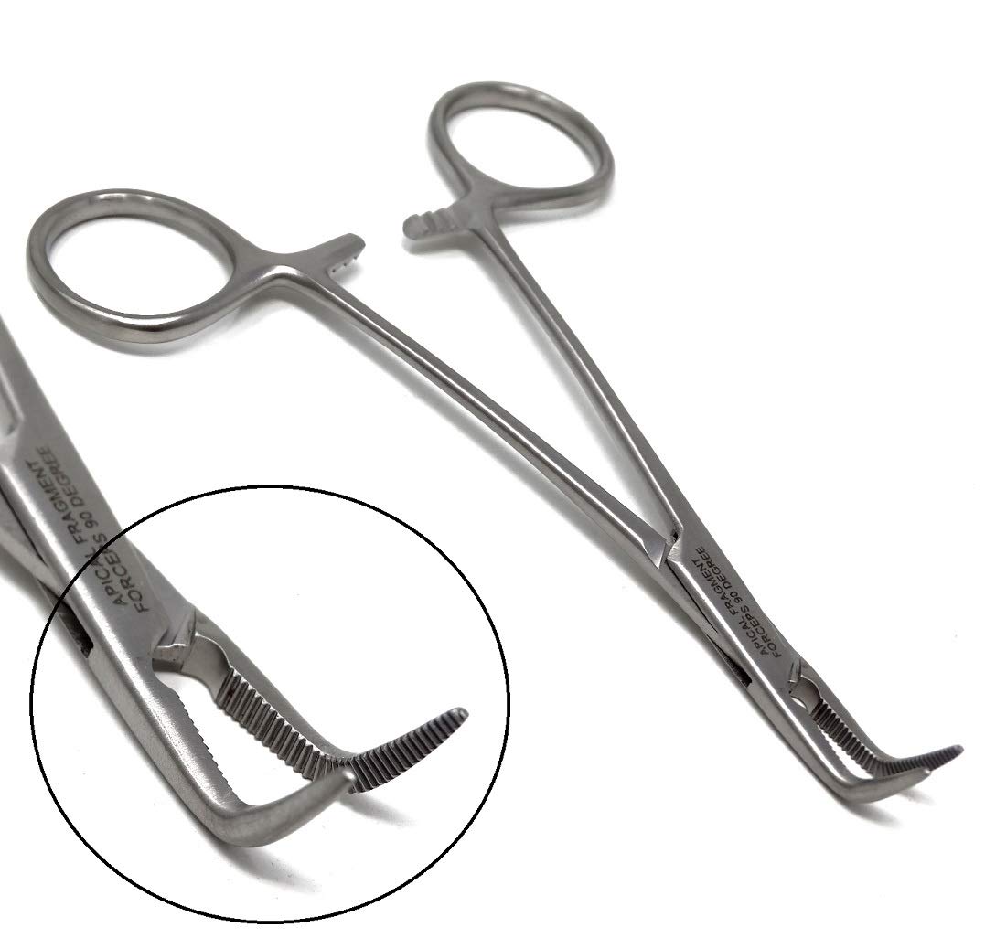 Apical Peet's Fragment Forceps #697A, 90º Angled Tips 5