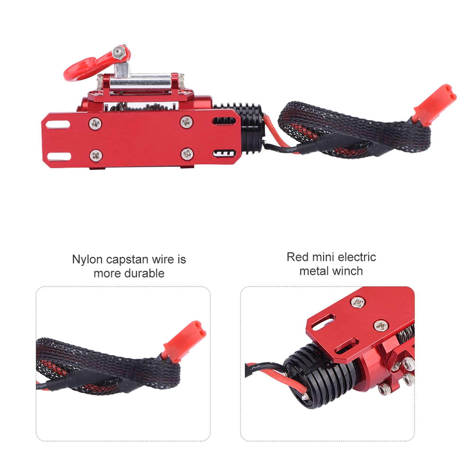 Alomejor Treuil électrique, en Métal, sur Chenilles, Mini, adapté aux Voitures d'escalade, for RC Cars Owners, Outdoor Activities, Operations, Vehicle Upgrades