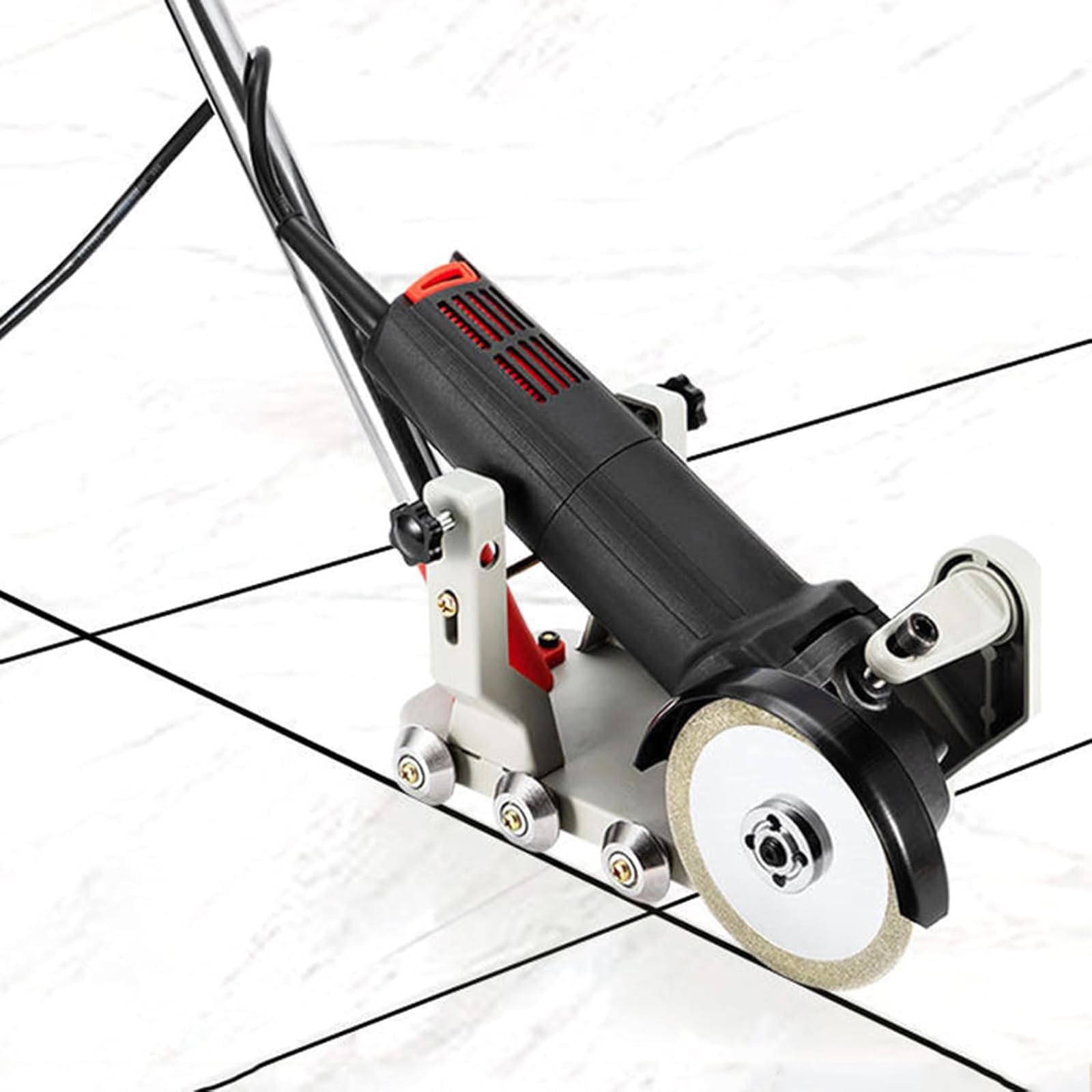 Máquina eléctrica de eliminación de lechada de azulejos, motor fuerte de 550 W, velocidad de 1980 rpm, diseño antisobrecarga, ideal para limpieza de costuras y mantenimiento de huecos de azulejos