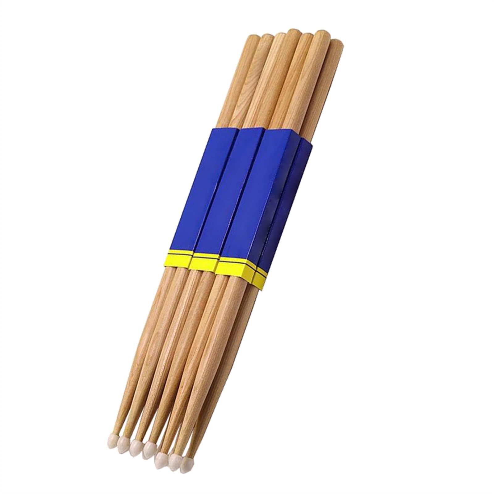 Accessori per Percussione 6 Paia Di Bacchette 2B Con Punta In Nylon, Bacchette In Legno Di Noce Americano, Con Finitura Opaca