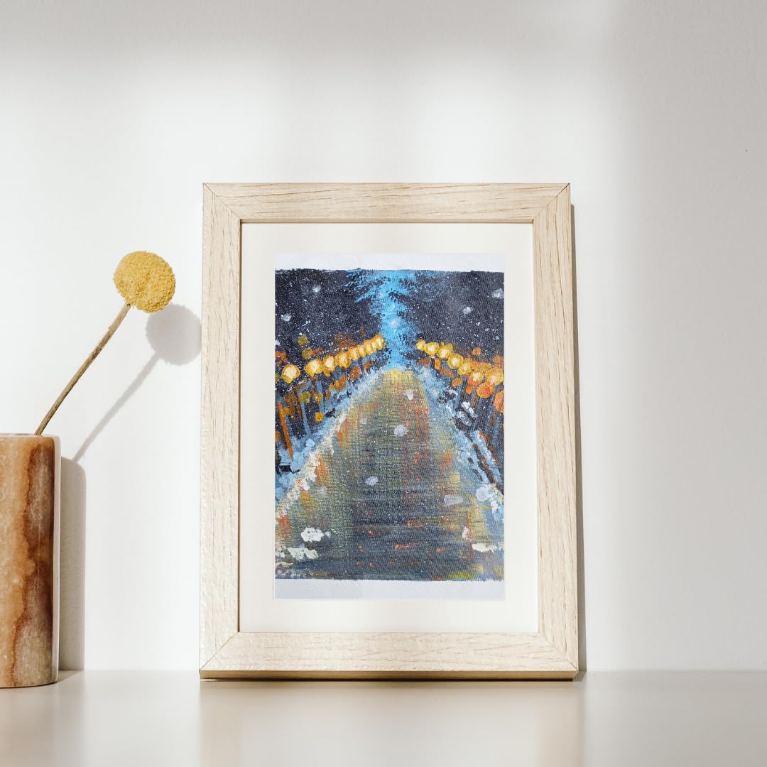 ARTOPUS Wall Art for Home Decor | Beneath the Cold, Acrylic on Canvas Roll Sheet | Painting for Home Decoration | Acrylic Oil Painting Wall Decoration (26x20 CM)