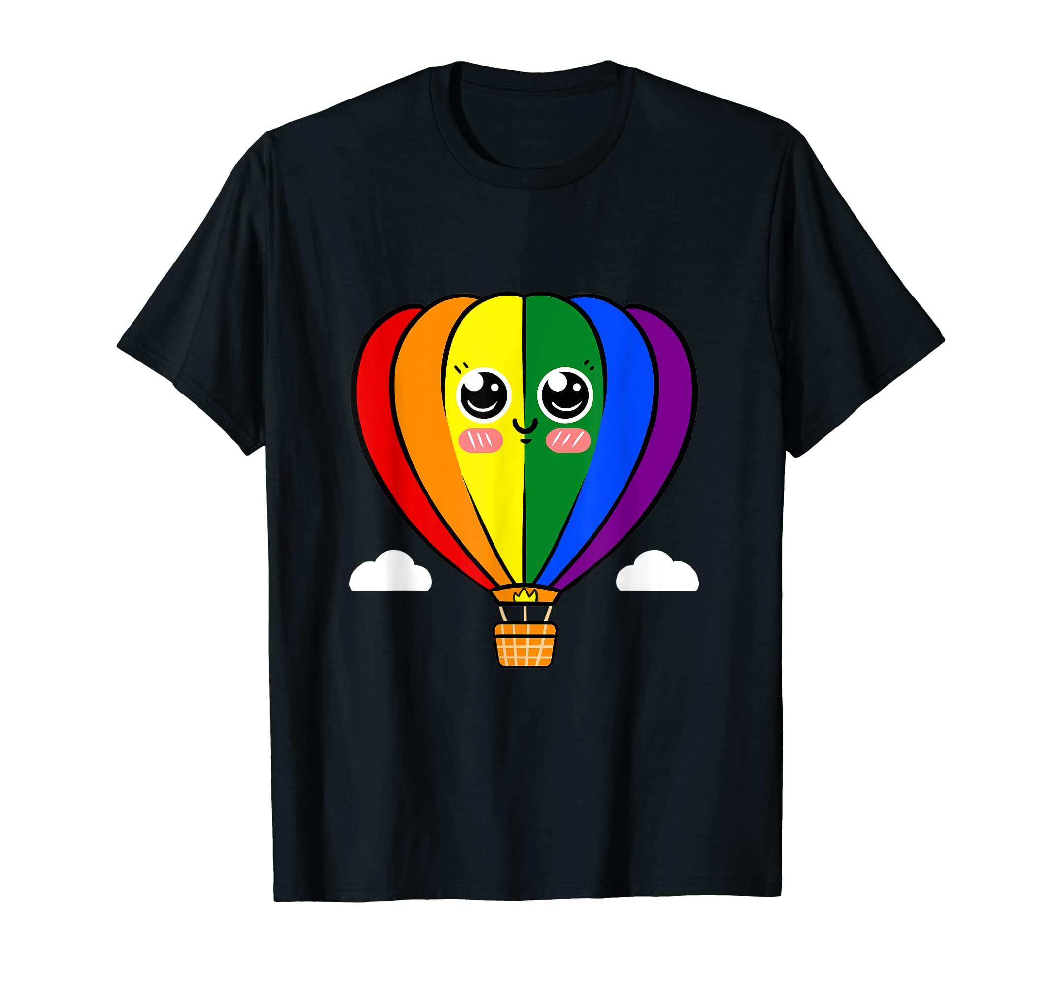Hot Air Balloon LGBT Pride T-Shirt, Black
