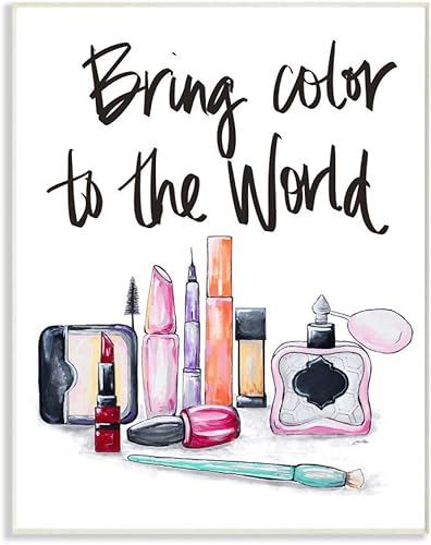 Stupell Industries World Makeup Fashion - Placa de pared 98 x 138in multicolor
