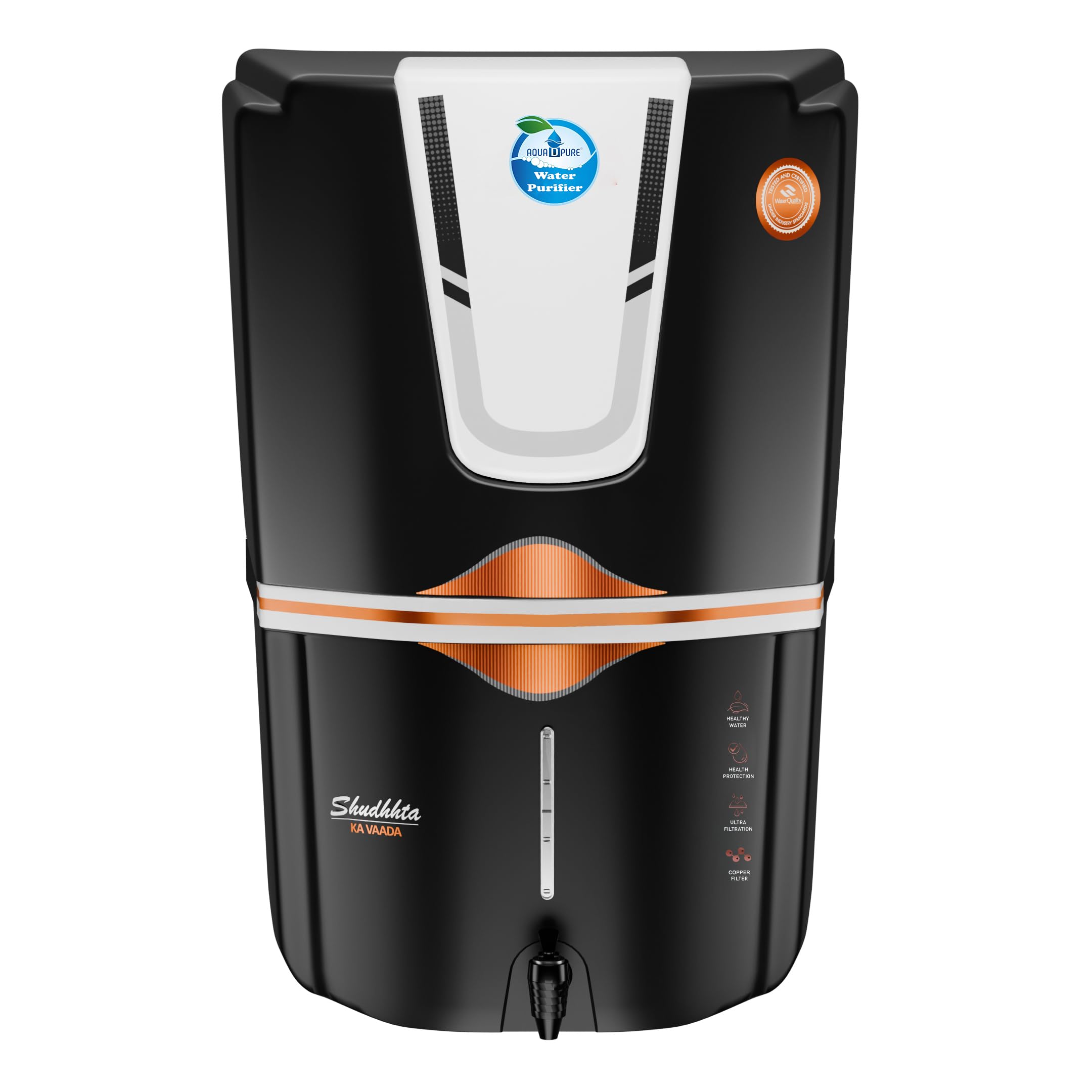 Aquadpure Copper RO Water Purifier with 8 Stage Purification Filter Technology |12 Liter Storage | RO + CU + UV + UF + TDS | Wall Mount & Table Top, Silver (A83 Seltos Silver Copper RO) (B0CMM1B3CH) Amazon Price History, Amazon Price Tracker