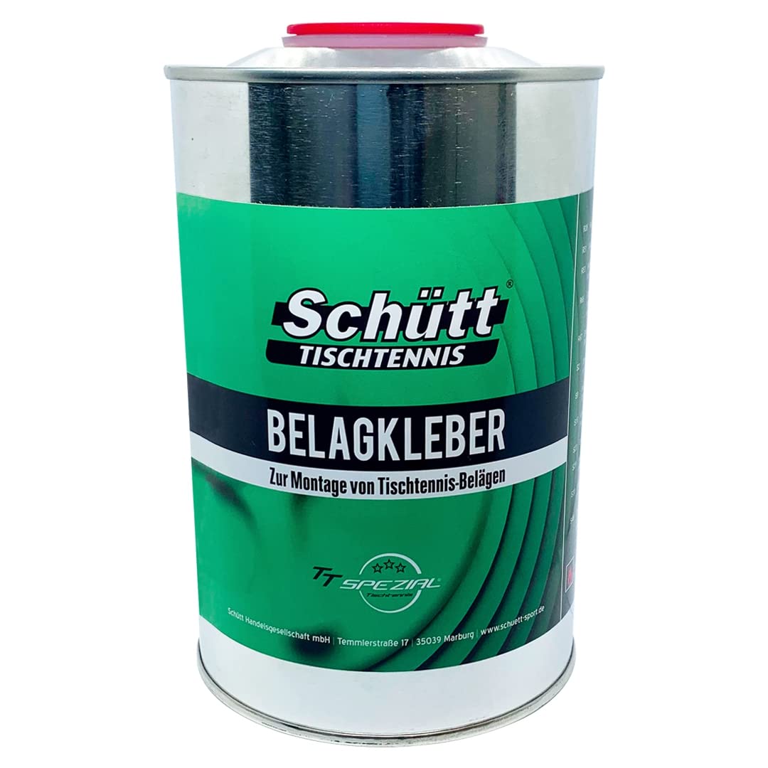 Schütt-Tischtennis Belagkleber Nachfüllflasche (1000ml) - Kleber für Tischtennis Beläge | Lösungsmittelhaltig | TT-Spezial