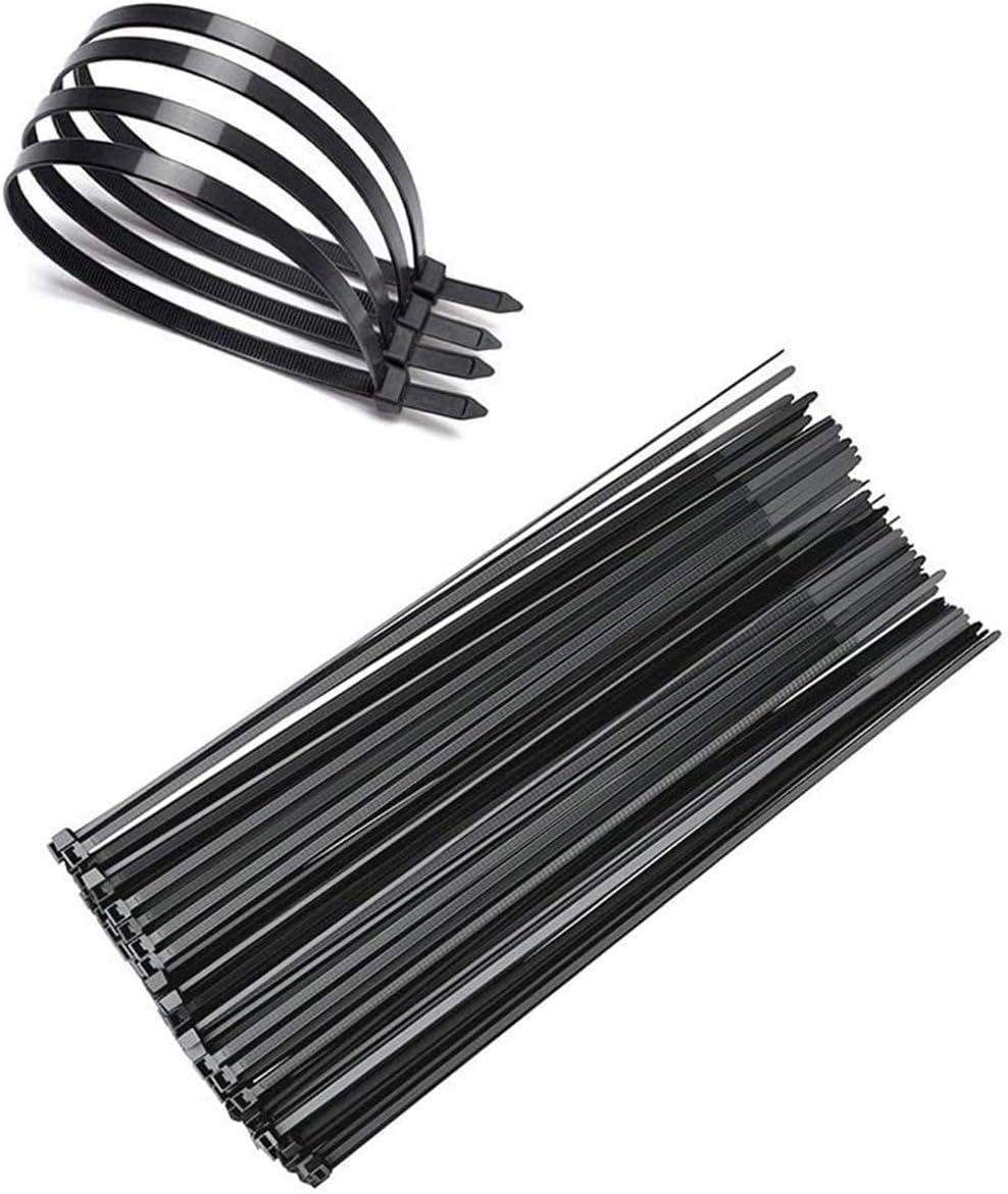 BEIJIXING nylon cable tie Self-Locking Nylon Cable Ties Black (Set of 100pcs), 200mm Wire Ties for TV, Computer, Office, Household and Outdoor Tasks