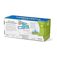 Vista 6 de hand2mind Balanza de cubo ajustable azul, báscula de balanza de cubo doble transparente para líquidos y sólidos, báscula para niños fácil de montar