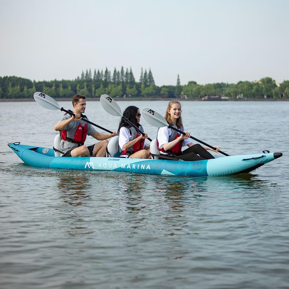 Aqua Marina Betta 475 - Set kayak gonfiabile per 3 persone, 475 cm, canoa