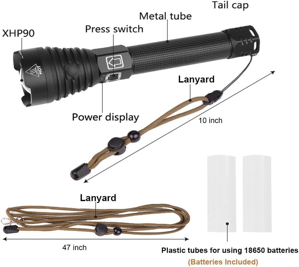 Flashlights Rechargeable Flashlight LUXNOVAQ Waterproof Image
