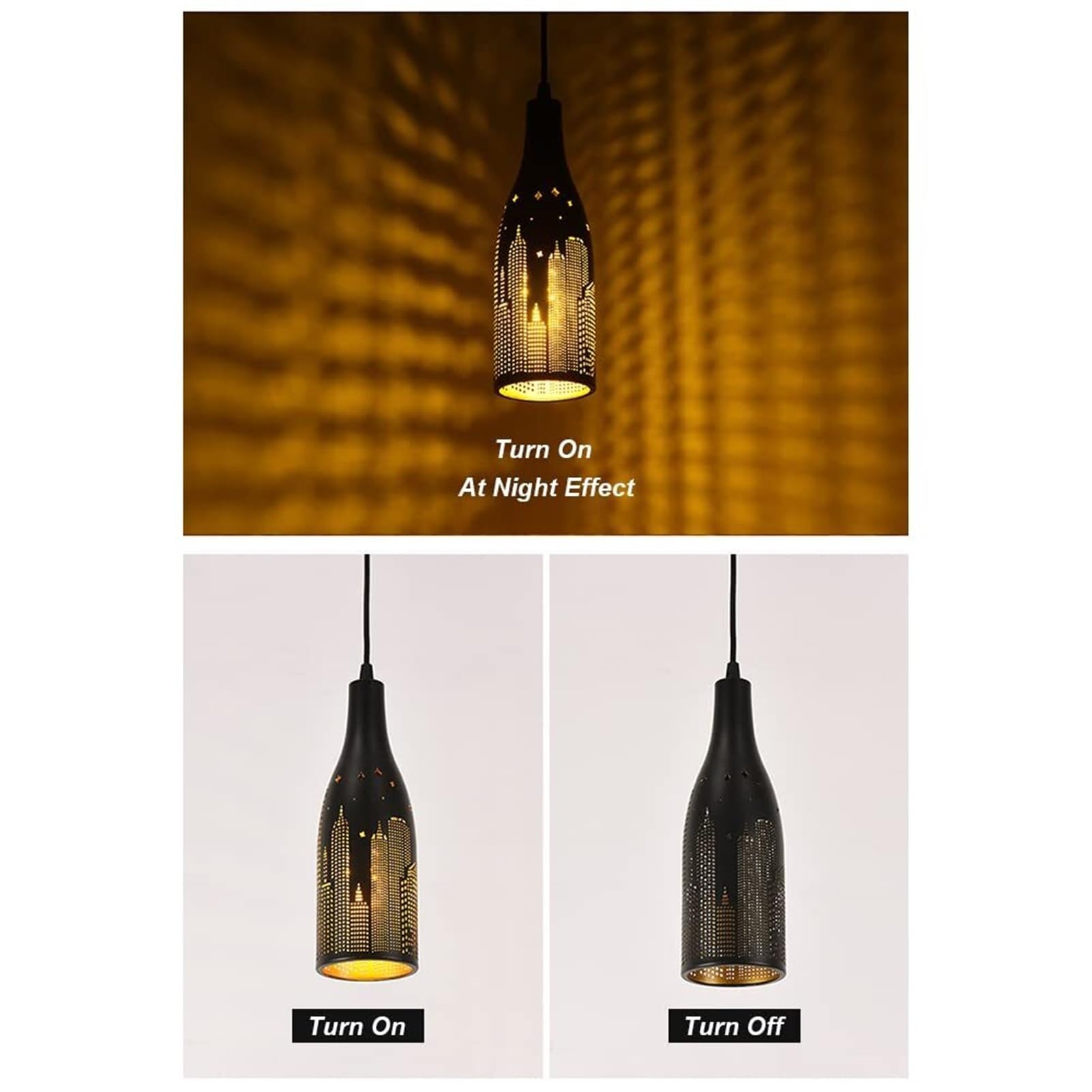 Moroccan Black Retro Mosaic Iron Pendant Lamp Chandelier Hanging Lighting Ceiling Fixture E27 Industrial Loft Decor Style For Bar Cafe Restaurant