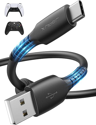 JSAUX Cable de carga para controlador PS5 de 10 pies, USB C anillo magnético antiinterferencia Cable de carga rápida para controlador PS5 DualSense,