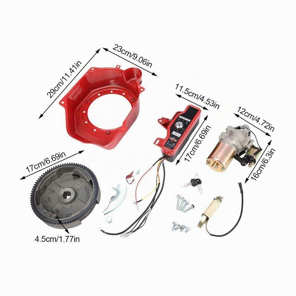 Kit di avviamento elettrico a volano, motore di avviamento a 4 tempi, motore di avviamento con magnete, interruttore a chiave per GX160/GX200