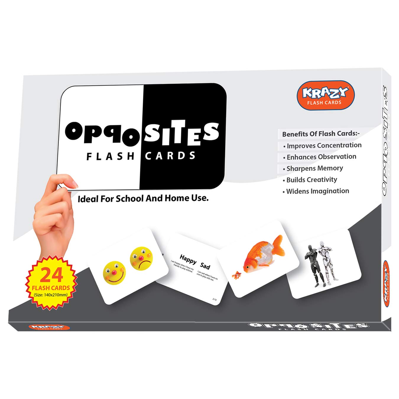 See full amazon price history chart for Krazy Opposite Flash Cards for Kids I 24 Flashcards for Babies 3 Months to 6 Years I Early Brain Development Cards for Toddlers | Real Image Picture Flashcard | Pres-chool Study Material Krazy Opposite Flash Cards for Kids I 24 Flashcards for Babies 3 Months to 6 Years I Early Brain Development Cards for Toddlers | Real Image Picture Flashcard | Pres-chool Study Material (B00H8K8MB4) Amazon Price History, Amazon Price Tracker