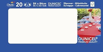 Duni "Dunicel Slipcover, White, 84 x 84 cm, Pack of 20