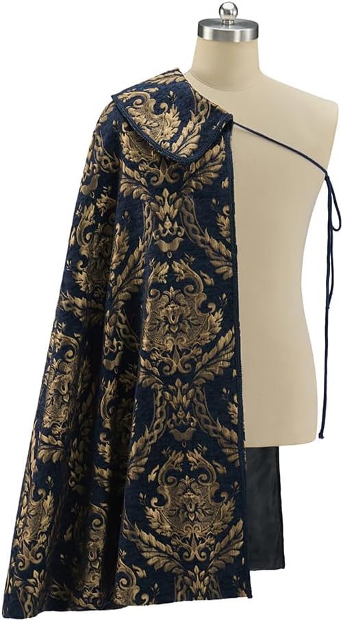 Willyacos Tudor Cape Men Medieval Renaissance Costumes Noble Tudor King Costume Cape Ren Faire Half Shoulder Cloak