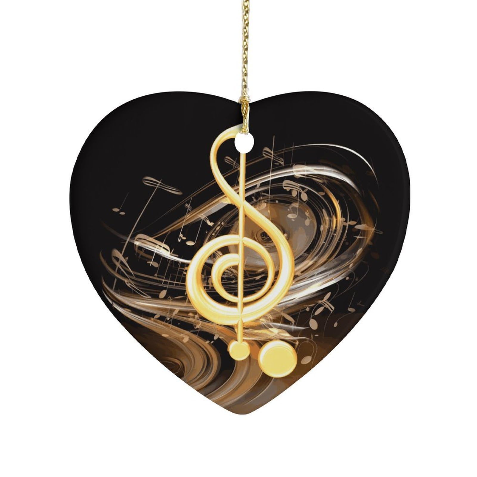 Fekiloot Style Music Note Ceramic Ornament Home Decor Keepsake