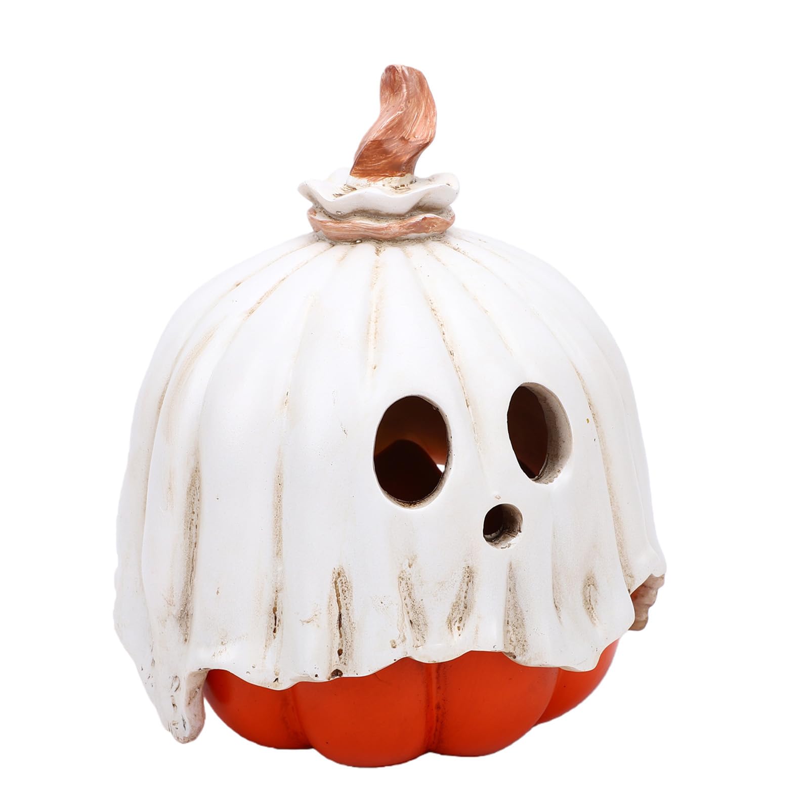 Fockety Portavelas Calabaza, Contenedor de Dulces de Resina Led sin Llama