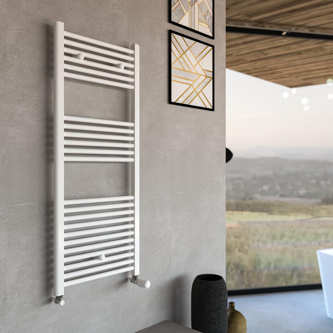 Kiamami Valentina - Termoarredo Idraulico Bagno 40X150cm Acciaio Bianco
