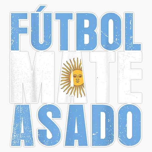 Adhesivo de vinilo para camiseta de fútbol argentino de fútbol argentino, 5 pulgadas
