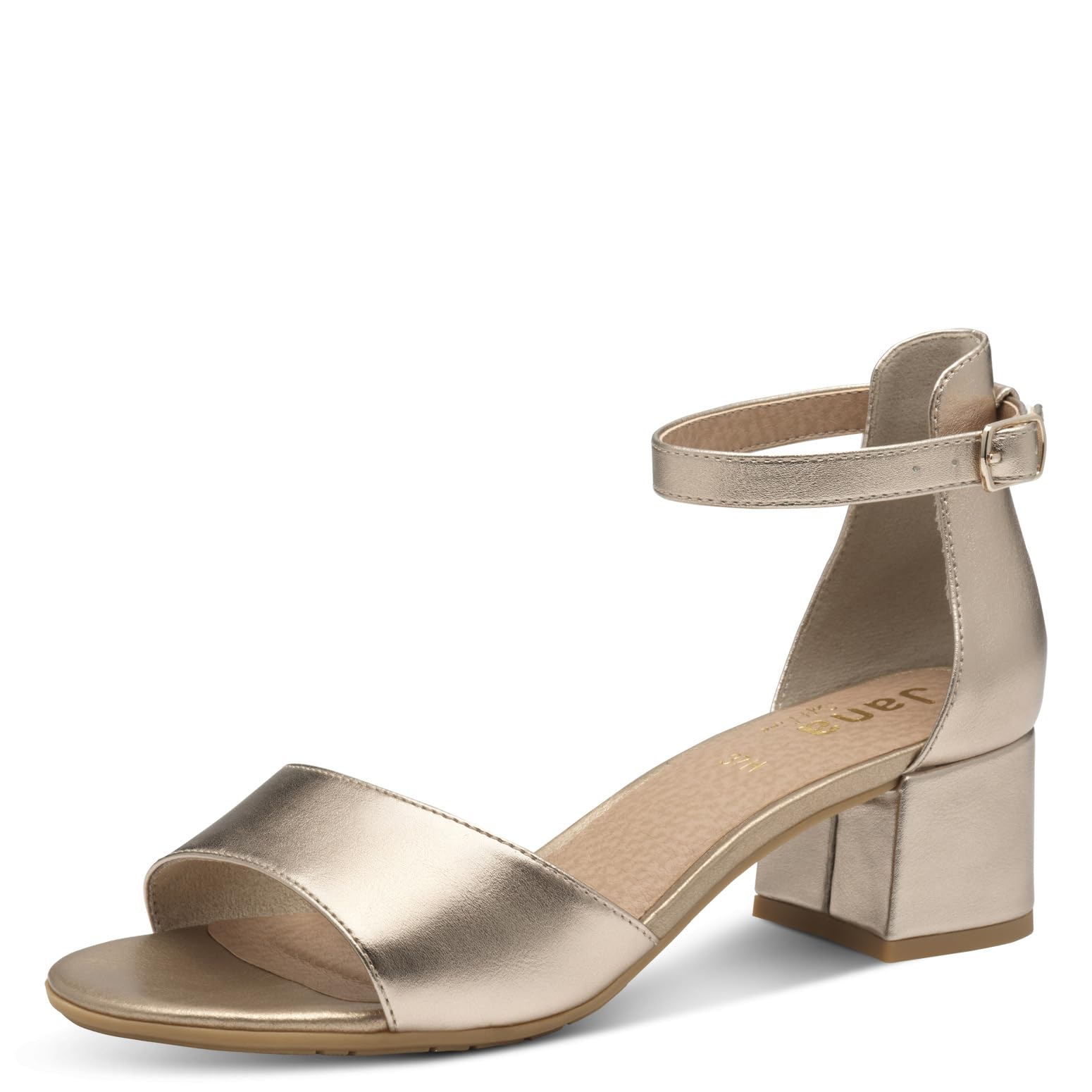 Jana Women’s Sandals with Heel Festive Vegan, Champagner, 6,5 UK