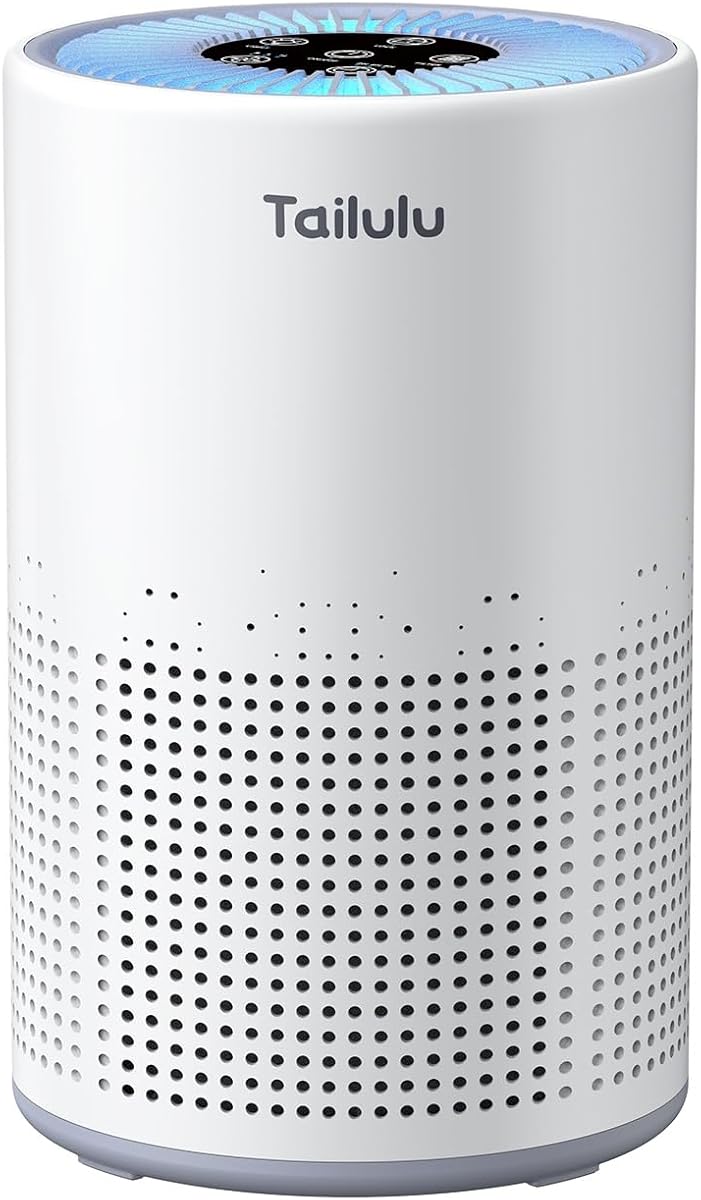 Air Purifiers for Bedroom Home Pets 1200 Ft², Tailulu H13 True HEPA Air Filter Portable Air Purifier with 12dB Sleep Mode, Speed Control, Timer, Quiet Air Cleaner For Odor Dust Smoke Pollen AP050