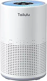Purificadores de ar para quarto e casa animais de estimação 111 m², filtro de ar True H13 HEPA, purificador de ar portátil Tailulu com modo de suspensão de 12 dB, controle de velocidade, temporizador