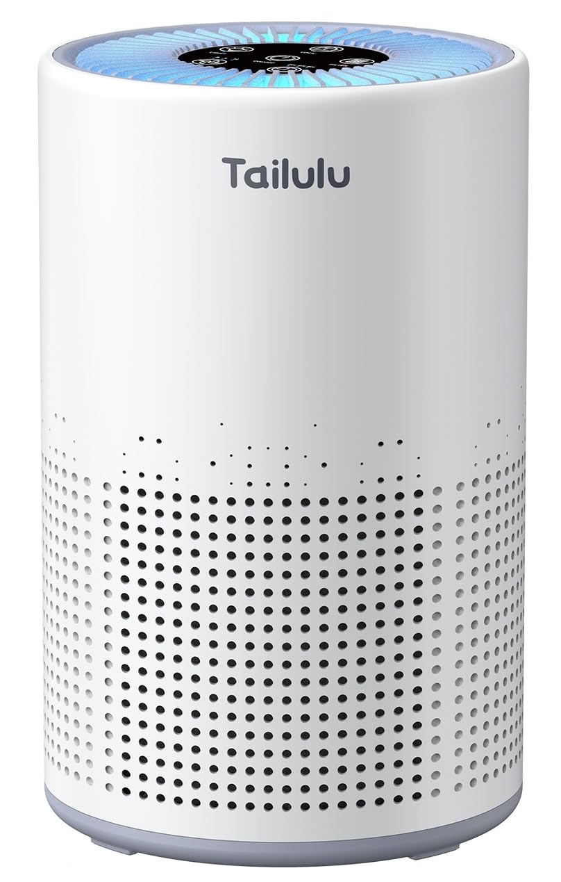 Air Purifiers for Bedroom Home Pets 1200 Ft², Tailulu H13 True HEPA Air Filter Portable Air Purifier with 12dB Sleep Mode, Speed Control, Timer, Quiet