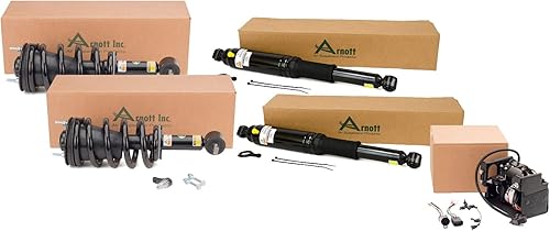 Arnott Amortiguadores delanteros y amortiguadores traseros y kit de compresores para Escalade Tahoe Yukon con suspensión Autorida