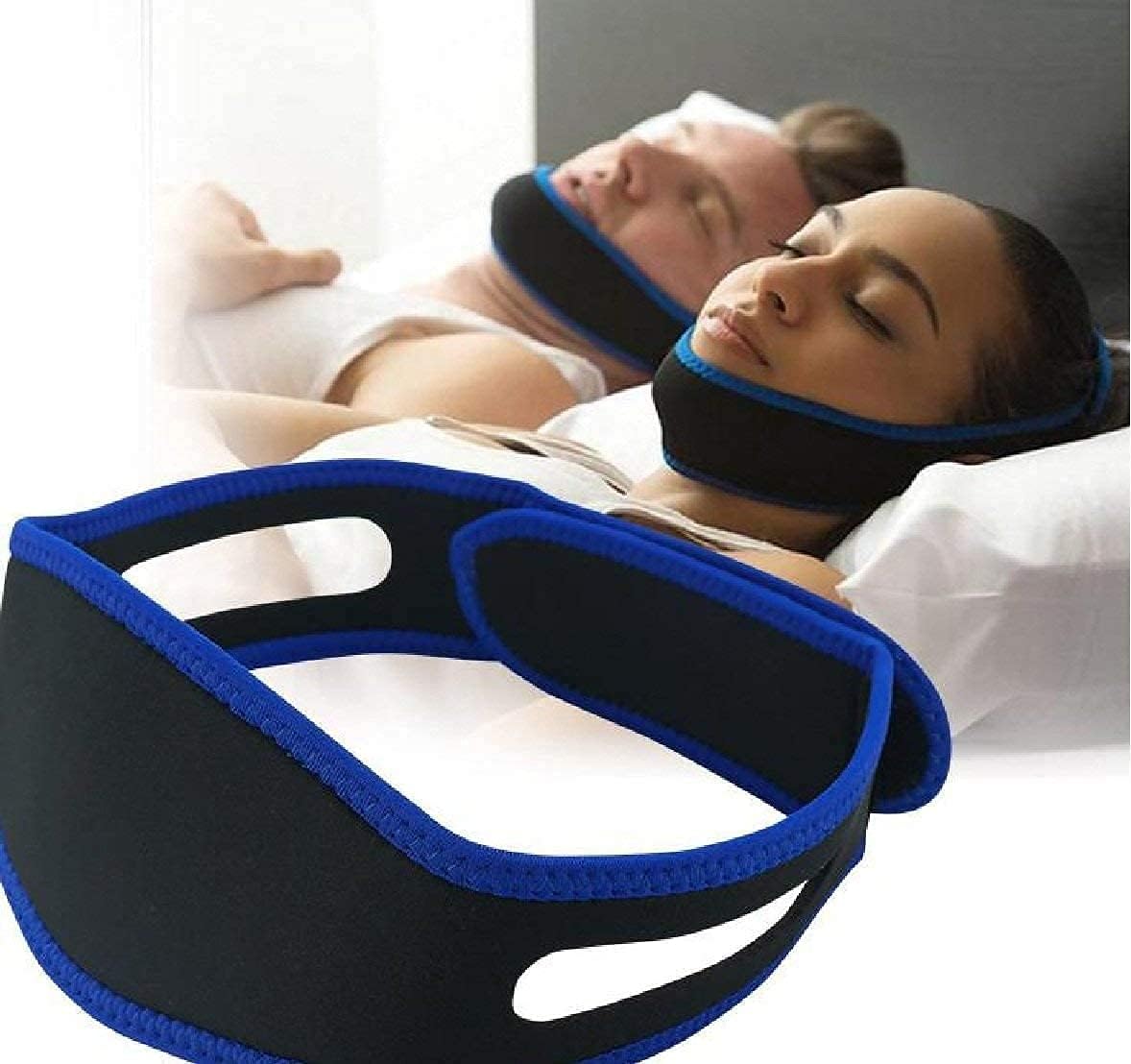 Anti Snoring Chin Strap Stop Snoring Device Anti-Snoring Belt For Men Women Snoring Solution Sleep Aids Chin Strips Blue Reusable & Skin-Friendly Night Guard-image-25