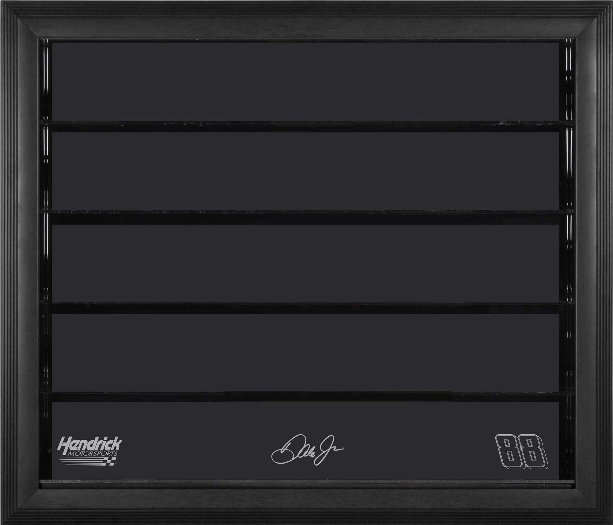 Dale Earnhardt Jr #88 Hendrick Motorsports 10 Car 1/24 Scale Die Cast Display Case With Black Frame - Nascar Display Cases Logo