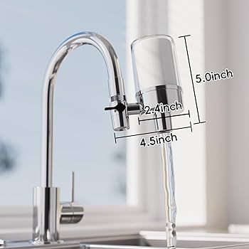 iSpring Faucet Water Filter DF2-CL for Kitchen, Bathroom, or
