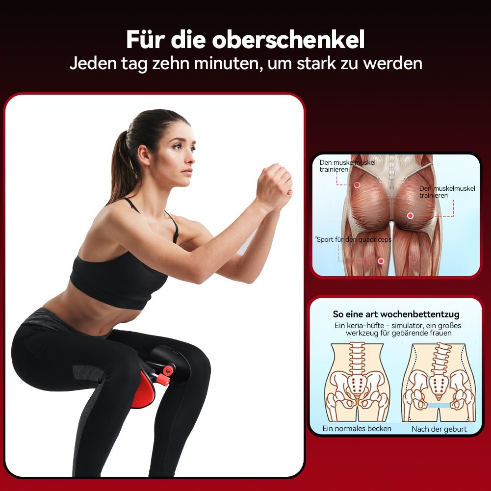 Aohcae Oberschenkeltrainer, Beckenboden Trainingsgerät Beckenbodentrainer, Adduktoren Trainingsgerät Fitness Geräte Zuhause Trainer, Beckenbodentrainer für Frau und Männer, Hüfttraining, Armtraining