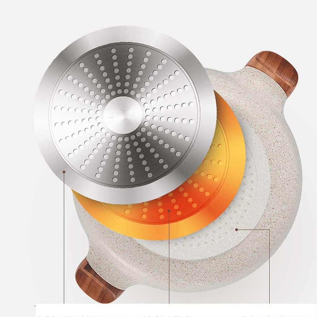 Sauce Pot Chinese Fondue Chinoise Double-Flavor Hot Pot Thick Non-Stick Induction Cooker(Diameter 32cm)