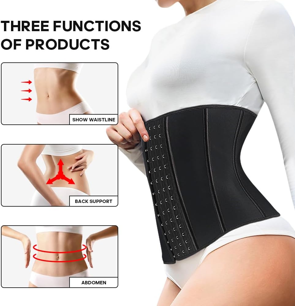 KIMIKAL Women Waist Trainer Corset Belt: Under Clothes Sport Tummy Control Long Torso Shapewear for Women - Image 4
